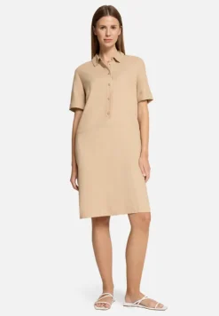 Betty Barclay Kleider|Business Kleidung*Leinenkleid mit Knopfleiste Beige