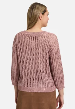 Betty Barclay Strick*Lochstrick-Pullover mit Pailletten Ash Rose