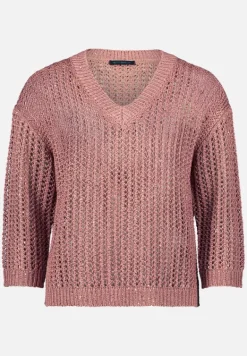 Betty Barclay Strick*Lochstrick-Pullover mit Pailletten Ash Rose