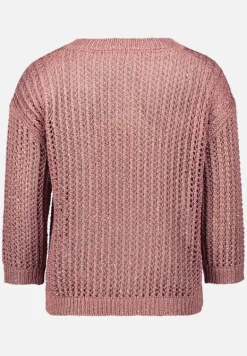Betty Barclay Strick*Lochstrick-Pullover mit Pailletten Ash Rose