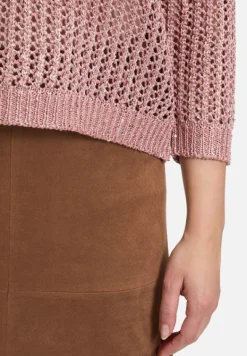 Betty Barclay Strick*Lochstrick-Pullover mit Pailletten Ash Rose