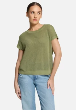 Betty Barclay Strick*Lochstrick-Pullover ohne Arm Oil Green