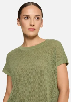 Betty Barclay Strick*Lochstrick-Pullover ohne Arm Oil Green