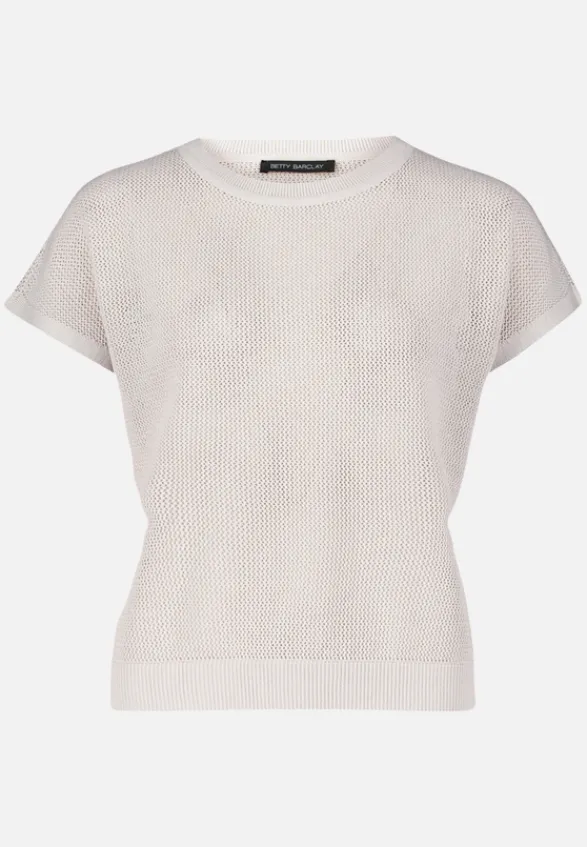 Betty Barclay Strick*Lochstrick-Pullover ohne Arm beige