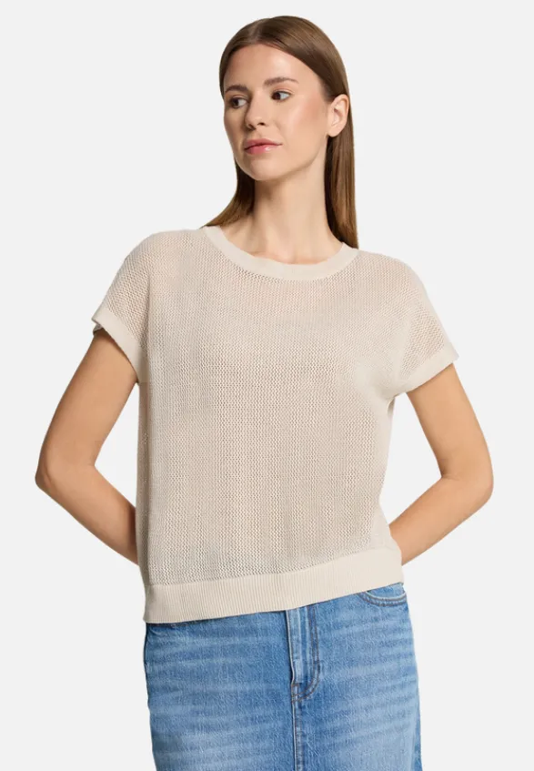 Betty Barclay Strick*Lochstrick-Pullover ohne Arm beige