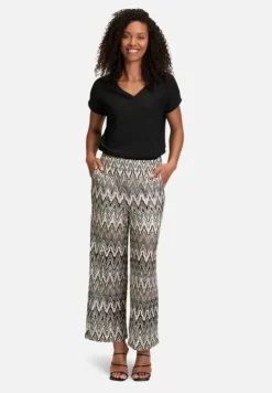 Betty Barclay Hosen*Marlene-Hose mit hohem Bund Weiß/Schwarz