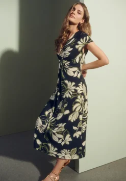 Betty Barclay Kleider*Midikleid mit Raffung Dark Blue/Green