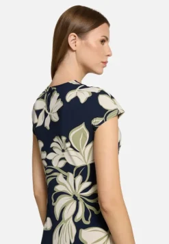 Betty Barclay Kleider*Midikleid mit Raffung Dark Blue/Green