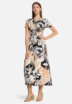 Betty Barclay Kleider*Midikleid mit Raffung Schwarz/Braun