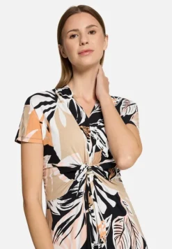 Betty Barclay Kleider*Midikleid mit Raffung Schwarz/Braun