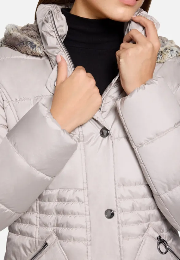 Betty Barclay Mäntel*Outdoorjacke mit abnehmbarer Kapuze Silver Cloud