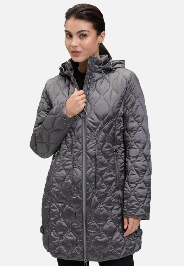 Betty Barclay Mäntel*Outdoorjacke mit abnehmbarer Kapuze Dunkel Grau