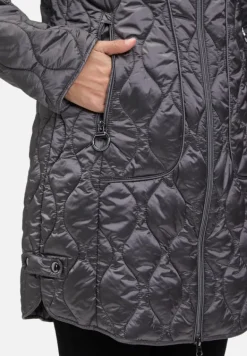 Betty Barclay Mäntel*Outdoorjacke mit abnehmbarer Kapuze Dunkel Grau