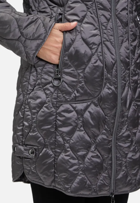 Betty Barclay Mäntel*Outdoorjacke mit abnehmbarer Kapuze Dunkel Grau