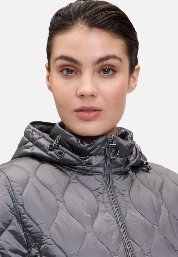 Betty Barclay Mäntel*Outdoorjacke mit abnehmbarer Kapuze Dunkel Grau