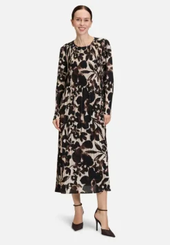Betty Barclay Kleider*Plisseekleid langarm Beige/Braun