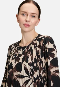 Betty Barclay Kleider*Plisseekleid langarm Beige/Braun
