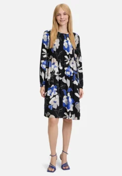 Betty Barclay Festliche Mode|Kleider*Plisseekleid langarm Schwarz/Blau