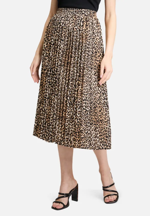Betty Barclay Röcke*Plisseerock mit Gummizug Beige/Schwarz