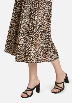 Betty Barclay Röcke*Plisseerock mit Gummizug Beige/Schwarz