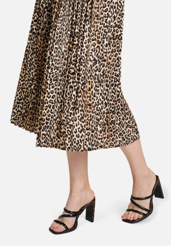 Betty Barclay Röcke*Plisseerock mit Gummizug Beige/Schwarz