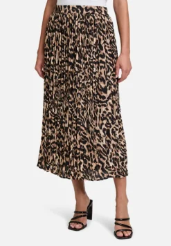 Betty Barclay Business Kleidung|Röcke*Plisseerock mit Gummizug Schwarz/Beige