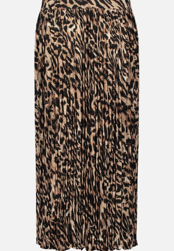 Betty Barclay Business Kleidung|Röcke*Plisseerock mit Gummizug Schwarz/Beige