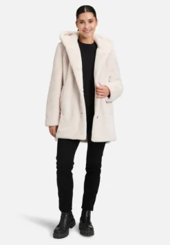 Betty Barclay Mäntel|Jacken*Plüschjacke mit Kapuze beige