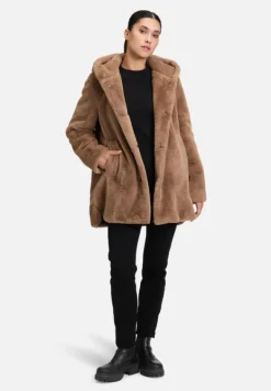 Betty Barclay Mäntel|Jacken*Plüschjacke mit Kapuze Classic Bronze