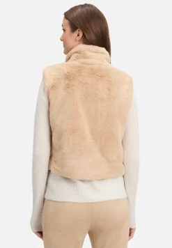 Betty Barclay Westen|Jacken*Plüschweste mit Reißverschluss Beige