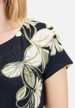Betty Barclay Shirts*Printshirt mit Gummizug Dark Blue/Green