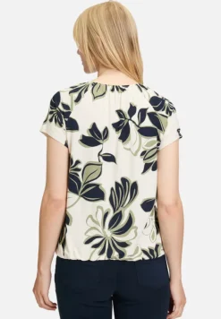 Betty Barclay Shirts*Printshirt mit Gummizug Beige/Dark Blue