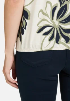 Betty Barclay Shirts*Printshirt mit Gummizug Beige/Dark Blue