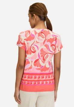 Betty Barclay Shirts*Printshirt mit Gummizug Red/Rosè