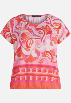 Betty Barclay Shirts*Printshirt mit Gummizug Red/Rosè