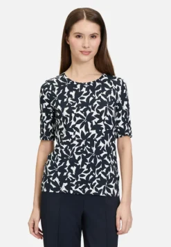 Betty Barclay Shirts*Printshirt mit Rundhalsausschnitt Dunkelblau/Weiß