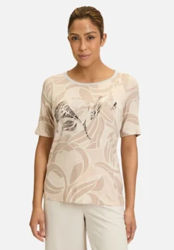 Betty Barclay Shirts*Printshirt mit Schmucksteinen Taupe/Nature