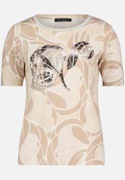 Betty Barclay Shirts*Printshirt mit Schmucksteinen Taupe/Nature