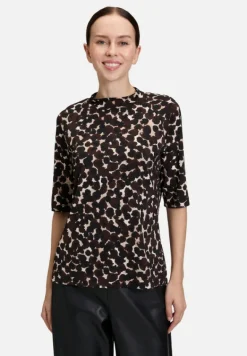 Betty Barclay Shirts*Printshirt mit Stehkragen Braun/Beige