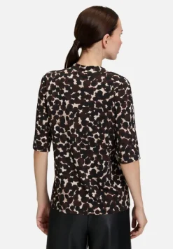 Betty Barclay Shirts*Printshirt mit Stehkragen Braun/Beige