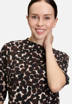 Betty Barclay Shirts*Printshirt mit Stehkragen Braun/Beige