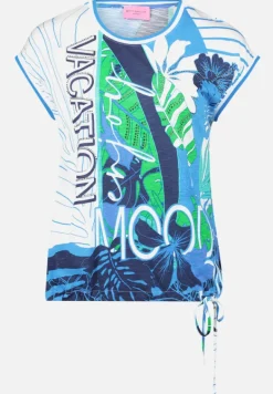 Betty Barclay Shirts*Printshirt mit Tunnelzug Blau/Weiß