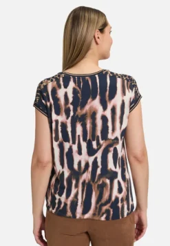 Betty Barclay Shirts*Printshirt mit Tunnelzug Dark Blue/Rosé