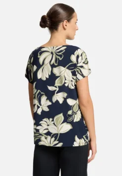 Betty Barclay Shirts*Printshirt mit Wasserfallausschnitt Dark Blue/Green