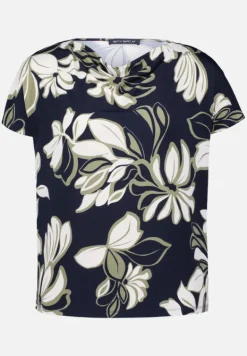 Betty Barclay Shirts*Printshirt mit Wasserfallausschnitt Dark Blue/Green