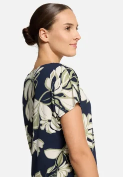Betty Barclay Shirts*Printshirt mit Wasserfallausschnitt Dark Blue/Green