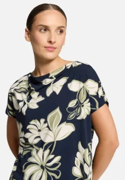 Betty Barclay Shirts*Printshirt mit Wasserfallausschnitt Dark Blue/Green