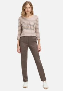 Betty Barclay Shirts*Ringelshirt mit Schmucksteinen Beige/Grau