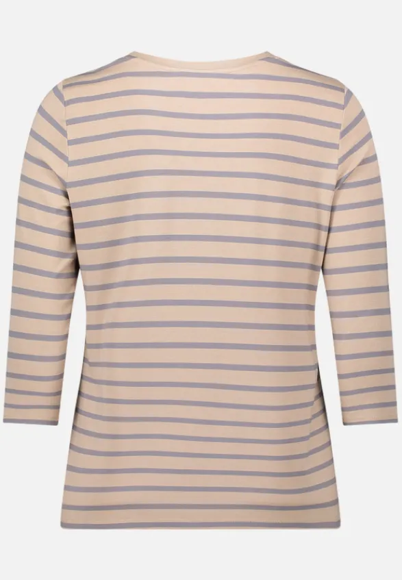 Betty Barclay Shirts*Ringelshirt mit Schmucksteinen Beige/Grau