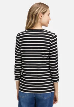 Betty Barclay Shirts*Ringelshirt mit Schmucksteinen Schwarz/Beige